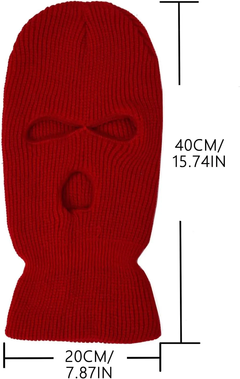 3 Hole Ski Mask Face Neck Knitted Beanies Balaclava Outdoor Sports Warm Full Face Cover &