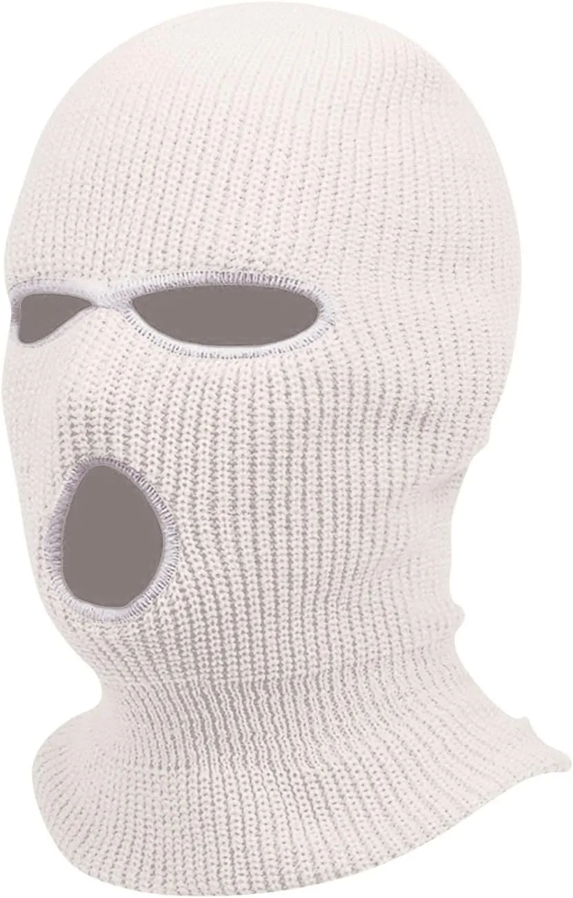 3 Hole Ski Mask Face Neck Knitted Beanies Balaclava Outdoor Sports Warm Full Face Cover &