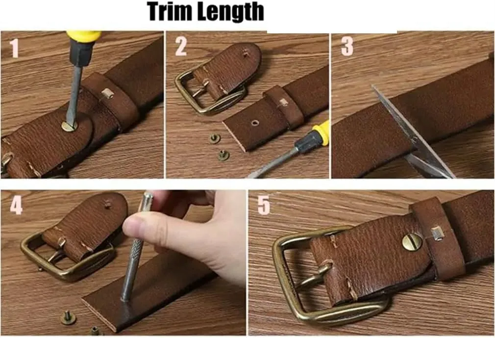 3.3CM Cowhide Genuine Leather For Men's Buckle Belts Cowboy Jeans Belts Unisex Designer Belts