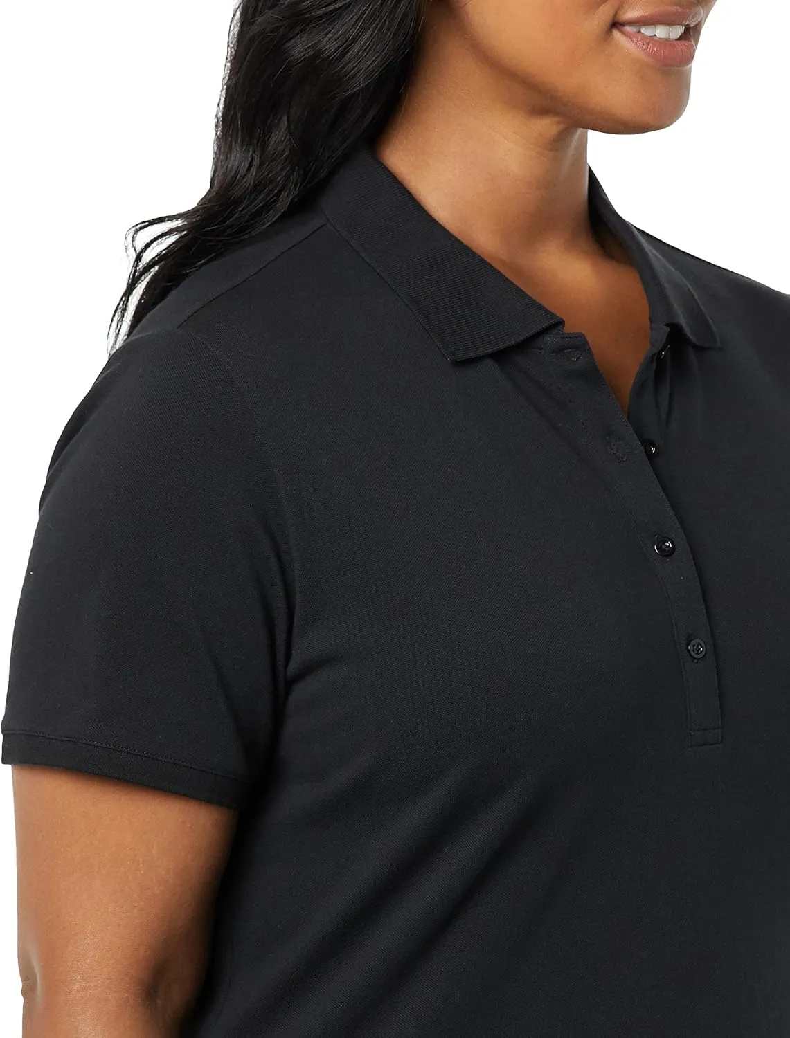 Amazon Essentials Women's Short-Sleeve Polo Shirt (Available in Plus Size)