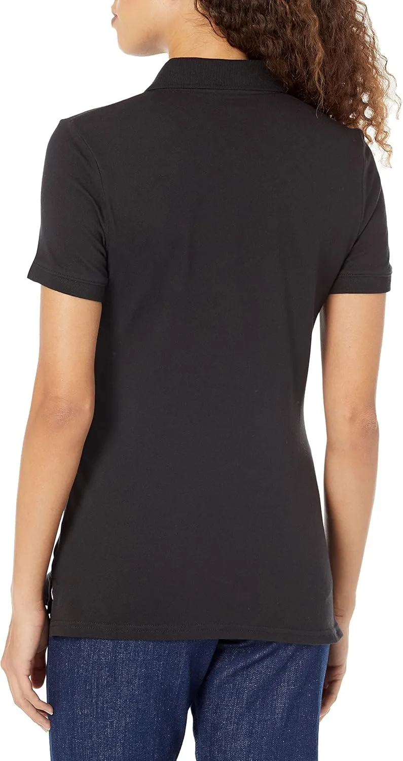 Amazon Essentials Women's Short-Sleeve Polo Shirt (Available in Plus Size)