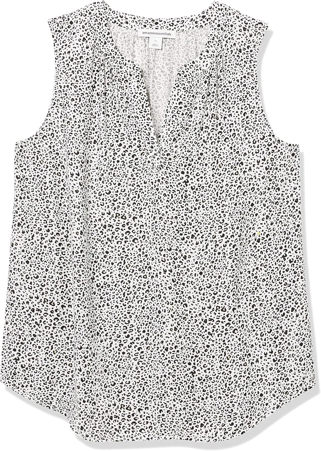 Amazon Essentials Women's Sleeveless V-Neck Woven Shirt