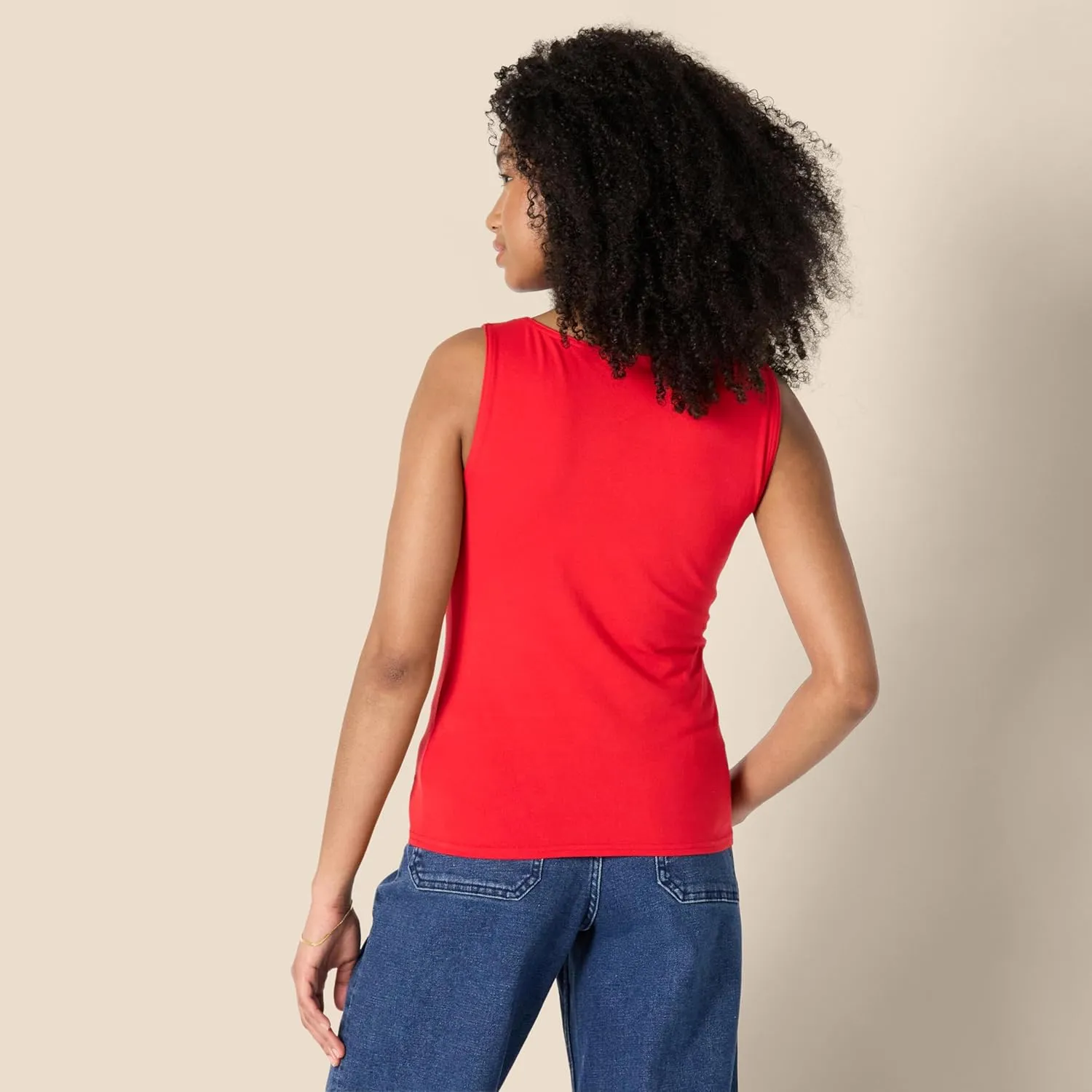 Amazon Essentials Women's Slim-Fit Rib Knit Boatneck Layering Tank