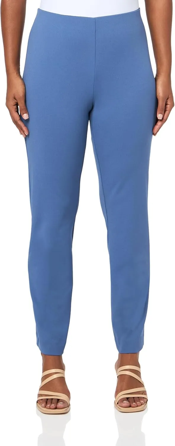 Anne Klein Womens Solid Ankle Pants