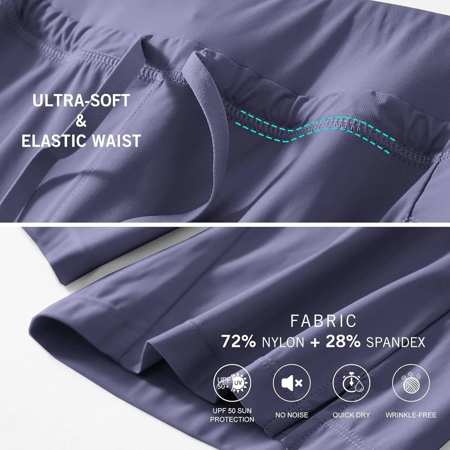 baleaf Women's Hiking Long Shorts 9"/11" Quick Dry Bermuda Cargo for Curvy Lightweight Pockets