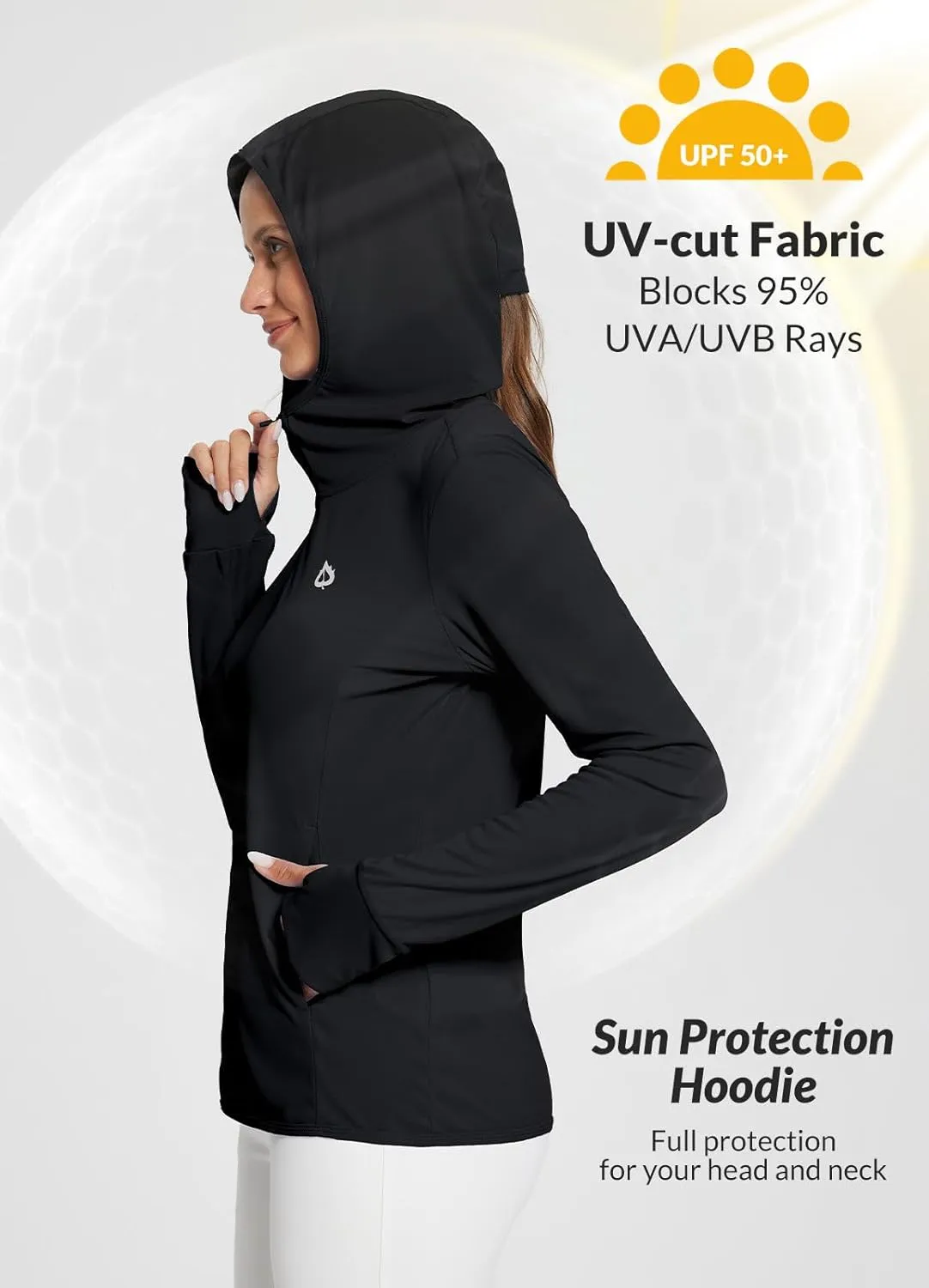baleaf Women's Sun Protection Jacket Hoodie Clothing Lightweight Long Sleeve Sun Cover Up Shirt