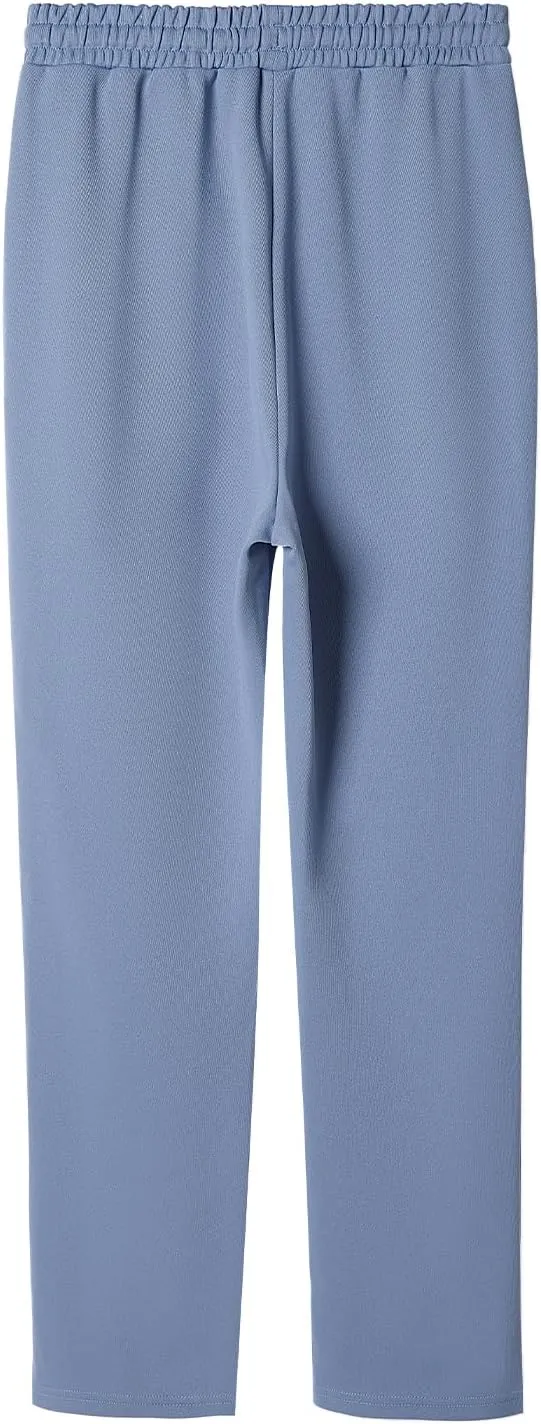 BETTERCHIC Women's Beige Straight Leg Drawstring Casual Pants with Pocket for Women