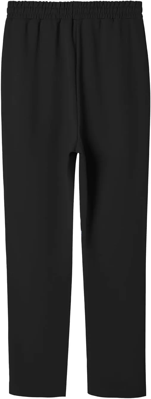 BETTERCHIC Women's Beige Straight Leg Drawstring Casual Pants with Pocket for Women