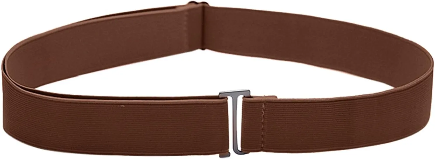 Black Belts For Women Belt Elastic Stretch Waist Belt With Flat Buckle