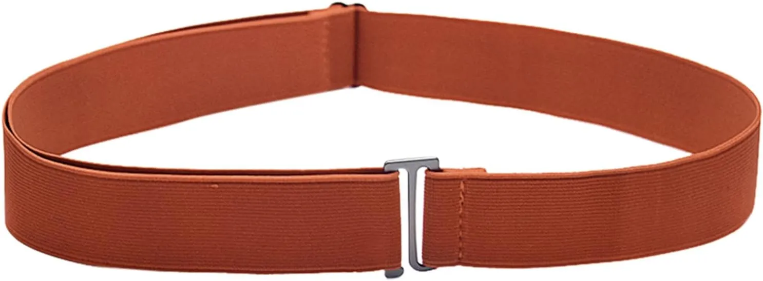Black Belts For Women Belt Elastic Stretch Waist Belt With Flat Buckle