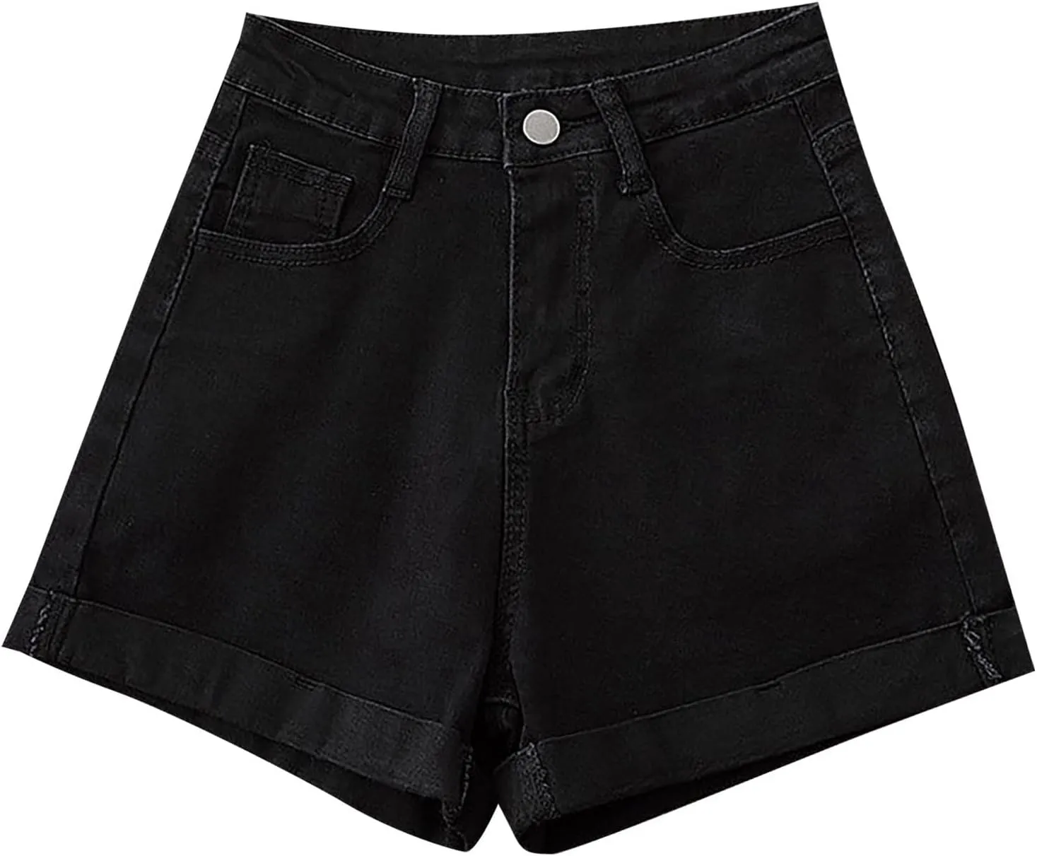 Butt Lifting Denim Shorts Women's High Waisted Stretchy Ripped Jean Shorts Distressed Fringe Jeans Shorts