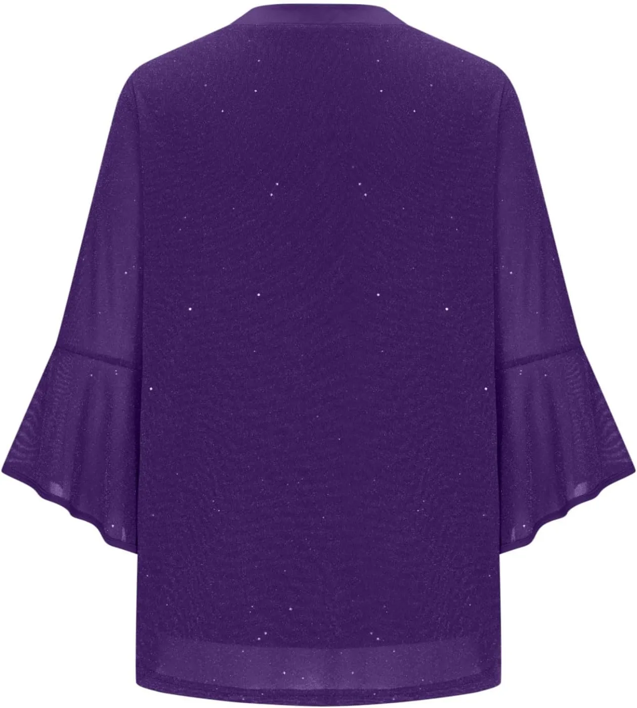 Ceboyel Womens Sparkly Holiday Dressy Tops 3/4 Sleeve V Neck Shirt Tunic Elegant Flowy Blouses Business Party Outfits Clothes