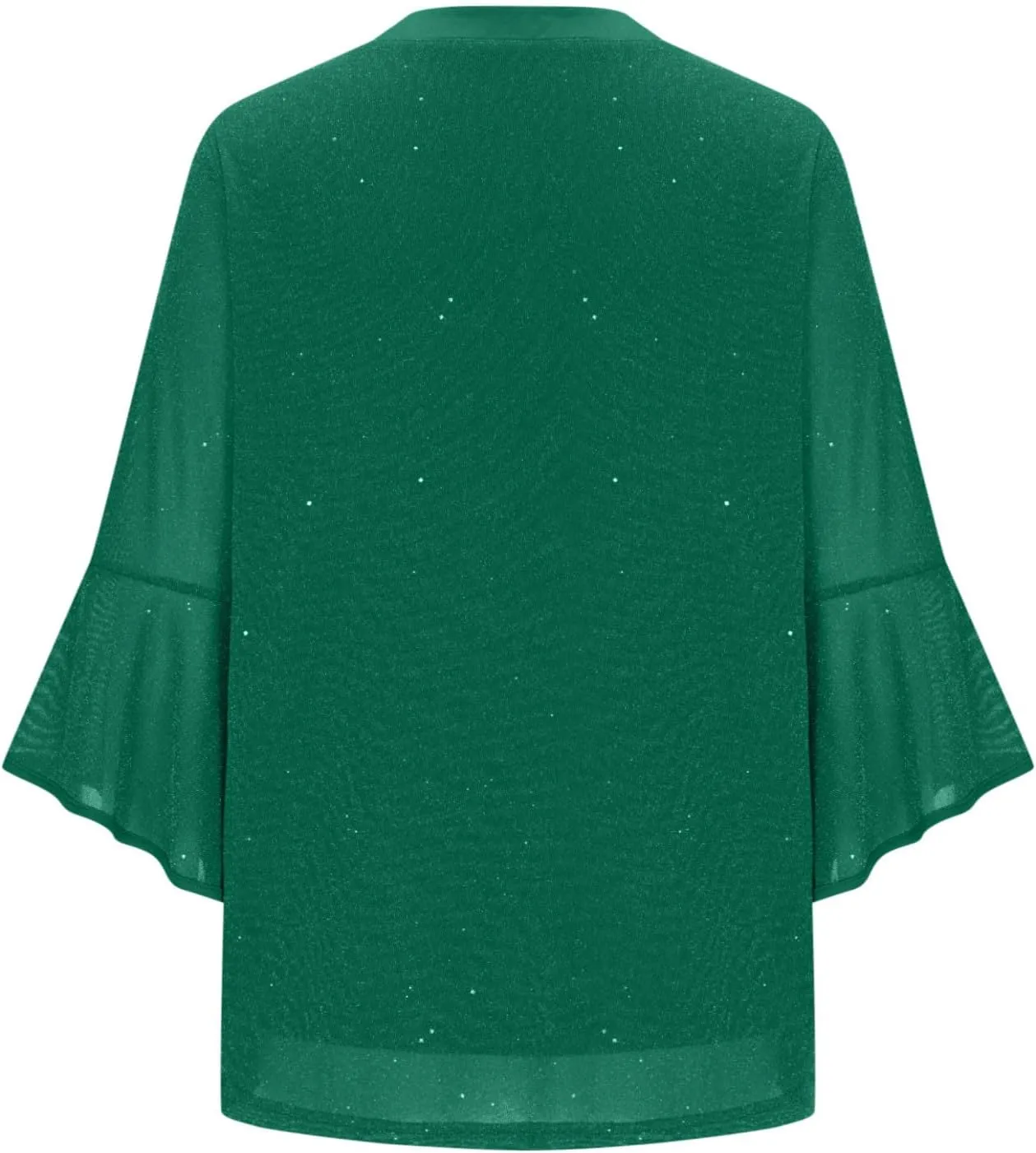 Ceboyel Womens Sparkly Holiday Dressy Tops 3/4 Sleeve V Neck Shirt Tunic Elegant Flowy Blouses Business Party Outfits Clothes