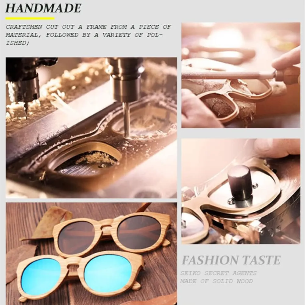 CGZWFERA-Retro Sunglasses Pure Handmade Polarized TAC Sunglasses