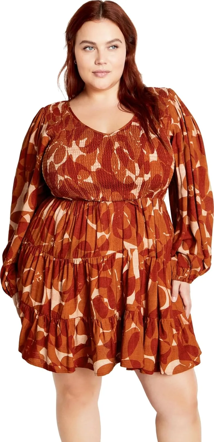 City Chic Women's Jemma Mini Print Dress