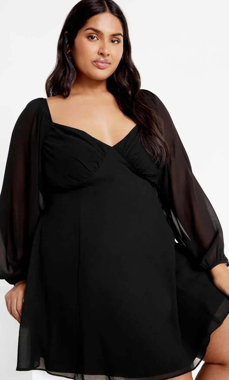 City Chic Women's Plus Size Dress-Flirty Flounce