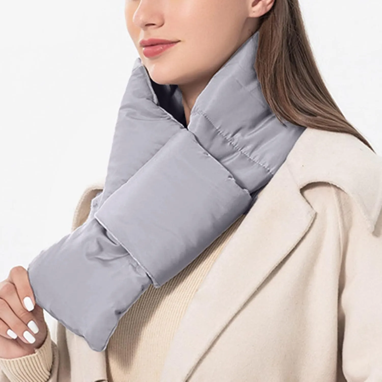Cold Weather Men's And Women's Winter Solid Neck Protection Windproof Warm Cotton Scarves Big Scarfs Ladies Winter