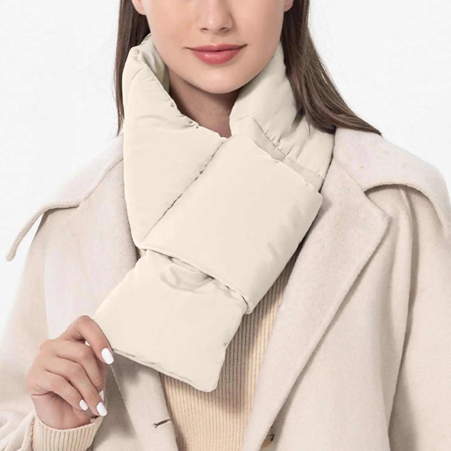 Cold Weather Men's And Women's Winter Solid Neck Protection Windproof Warm Cotton Scarves Big Scarfs Ladies Winter