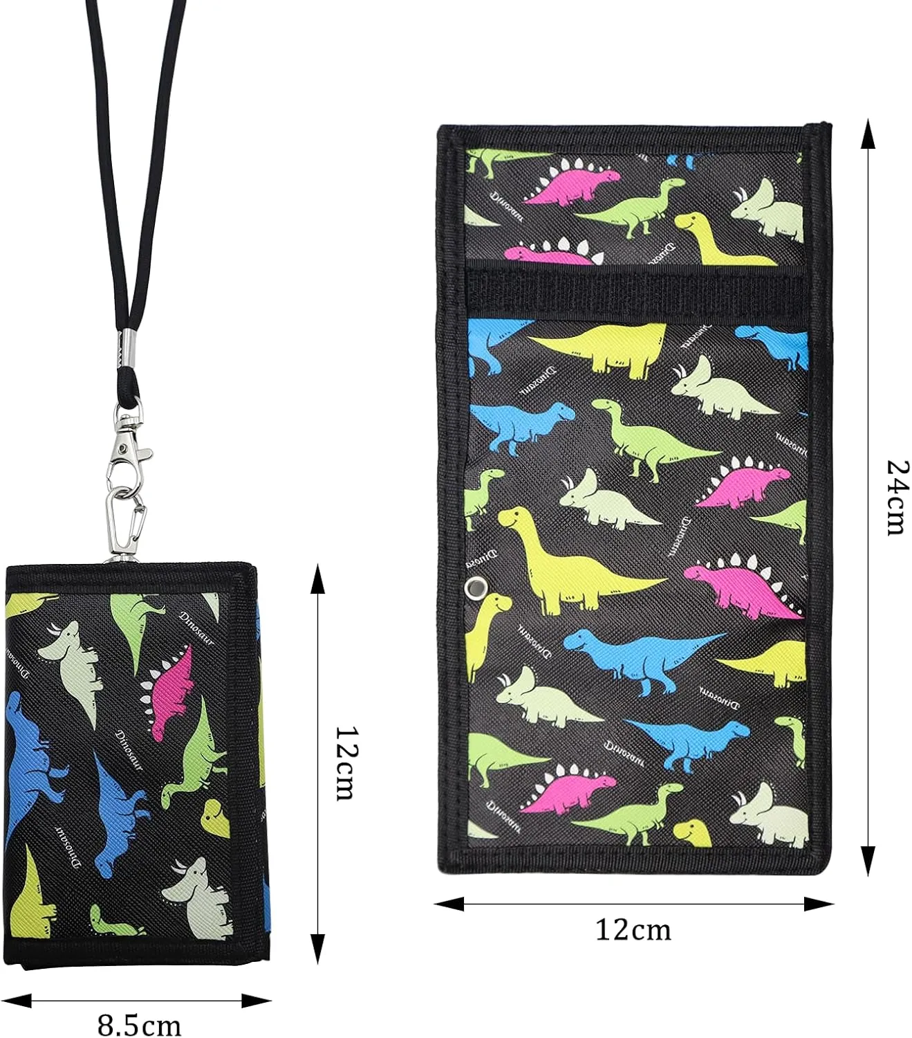 CONNECTION Wallet Kids Wallets for Boys with Lanyard Metal Chain Kids Purse Trifold Wallets Boys Wallets for Kids Toddler Wallet