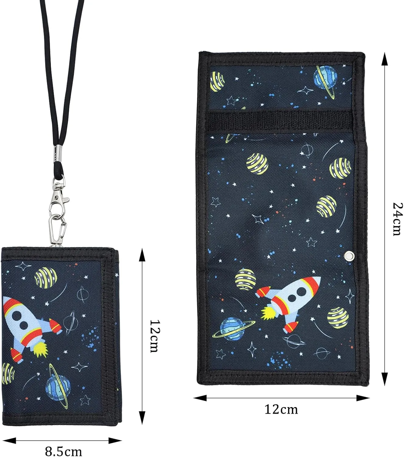 CONNECTION Wallet Kids Wallets for Boys with Lanyard Metal Chain Kids Purse Trifold Wallets Boys Wallets for Kids Toddler Wallet