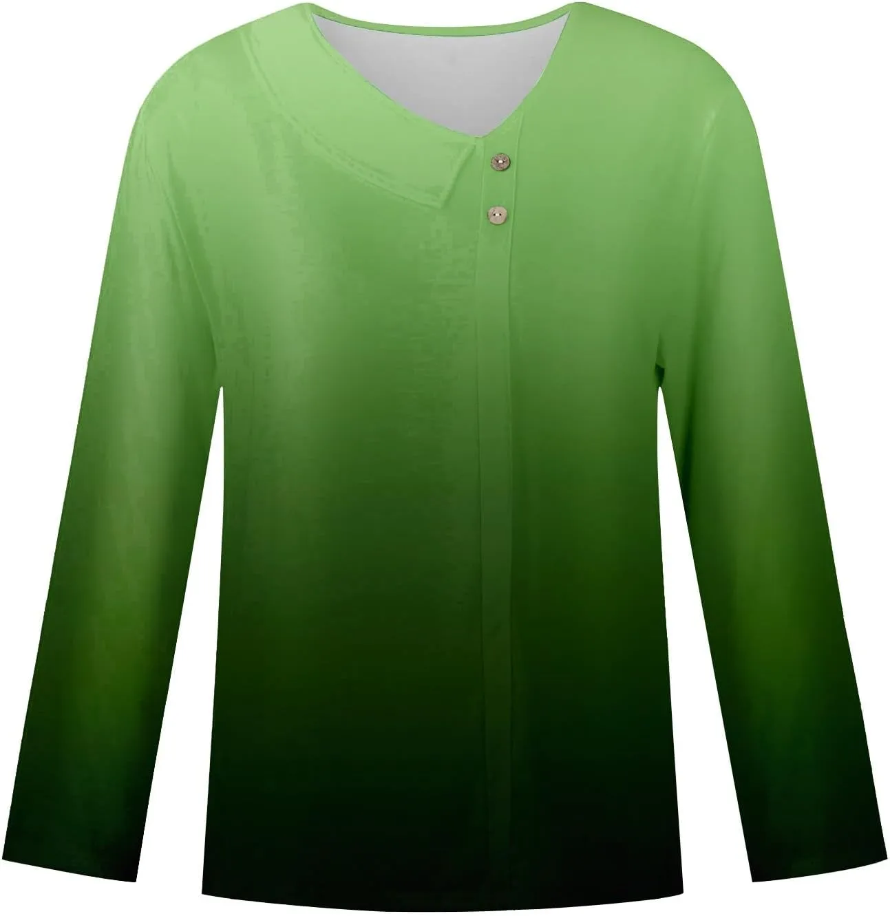 CRNTCEM Womens Spring 3/4 Sleeve Tops 2024 Fashion V Neck Tunic Casual Dressy Tee Asymmetric Lapel Neck Button Dressy Blouse