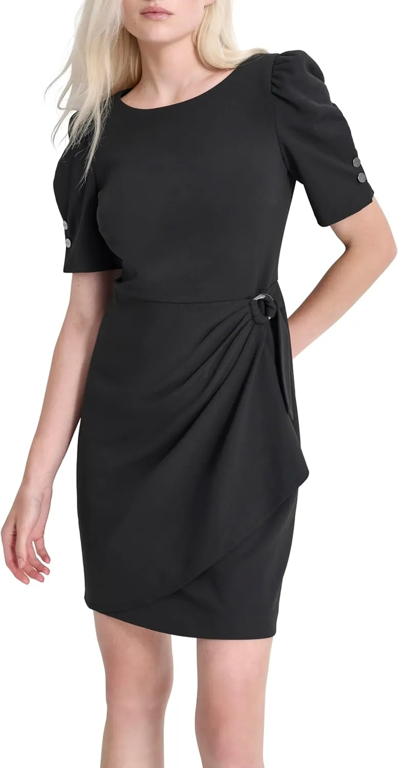 DKNY Women's Short Sleevel Mini Sheath Dress