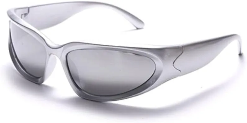 DUPER Sunglasses Womens Y2k Glasses- Wrap Around Sunglasses For Womens, Trendy Sunglasses Men Mob Wife Rectangle Sunglasses