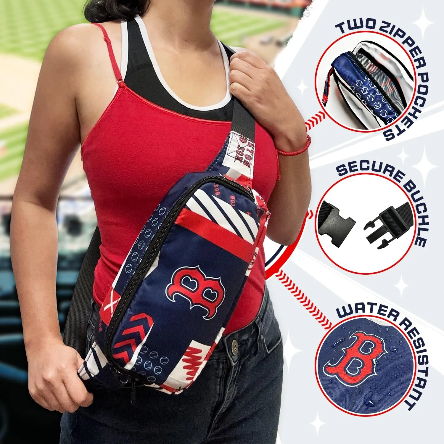 Fanny bag, Boston, H13" x W9" x D5", Daypack Backpacks