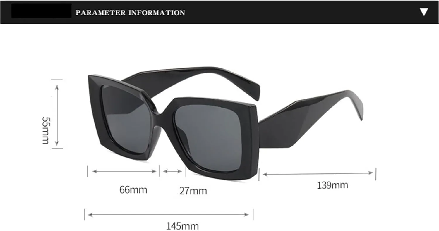 Fashion Wide Leg Personality Sunglasses Men And Women Party Modeling Outdoor Driving Vacation Sun Glasses