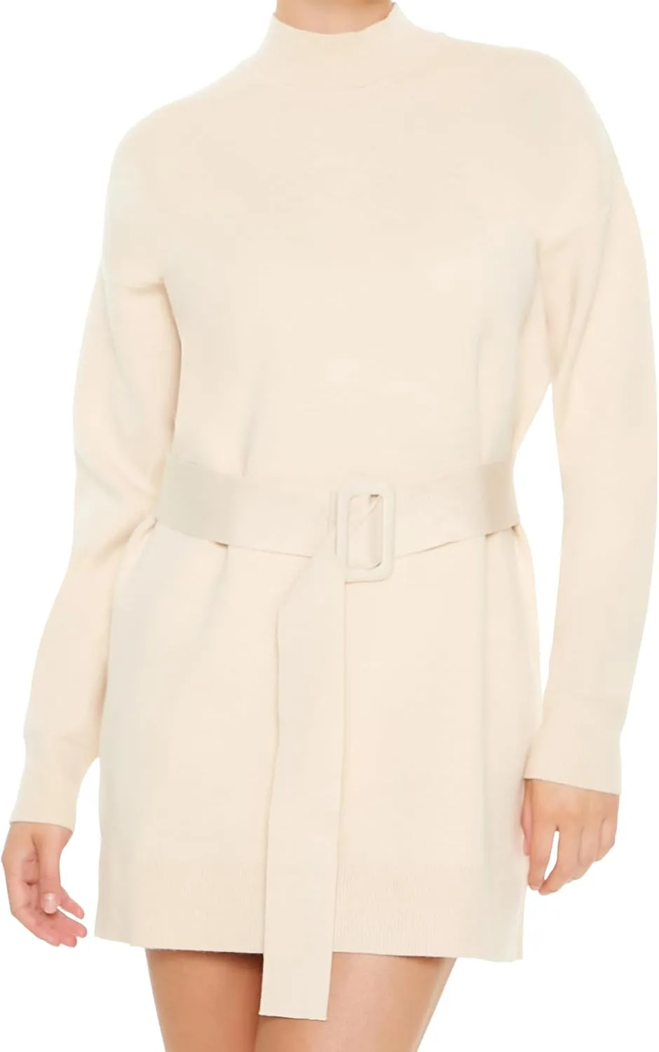 Forever 21 Women's Belted Mini Sweater Dress