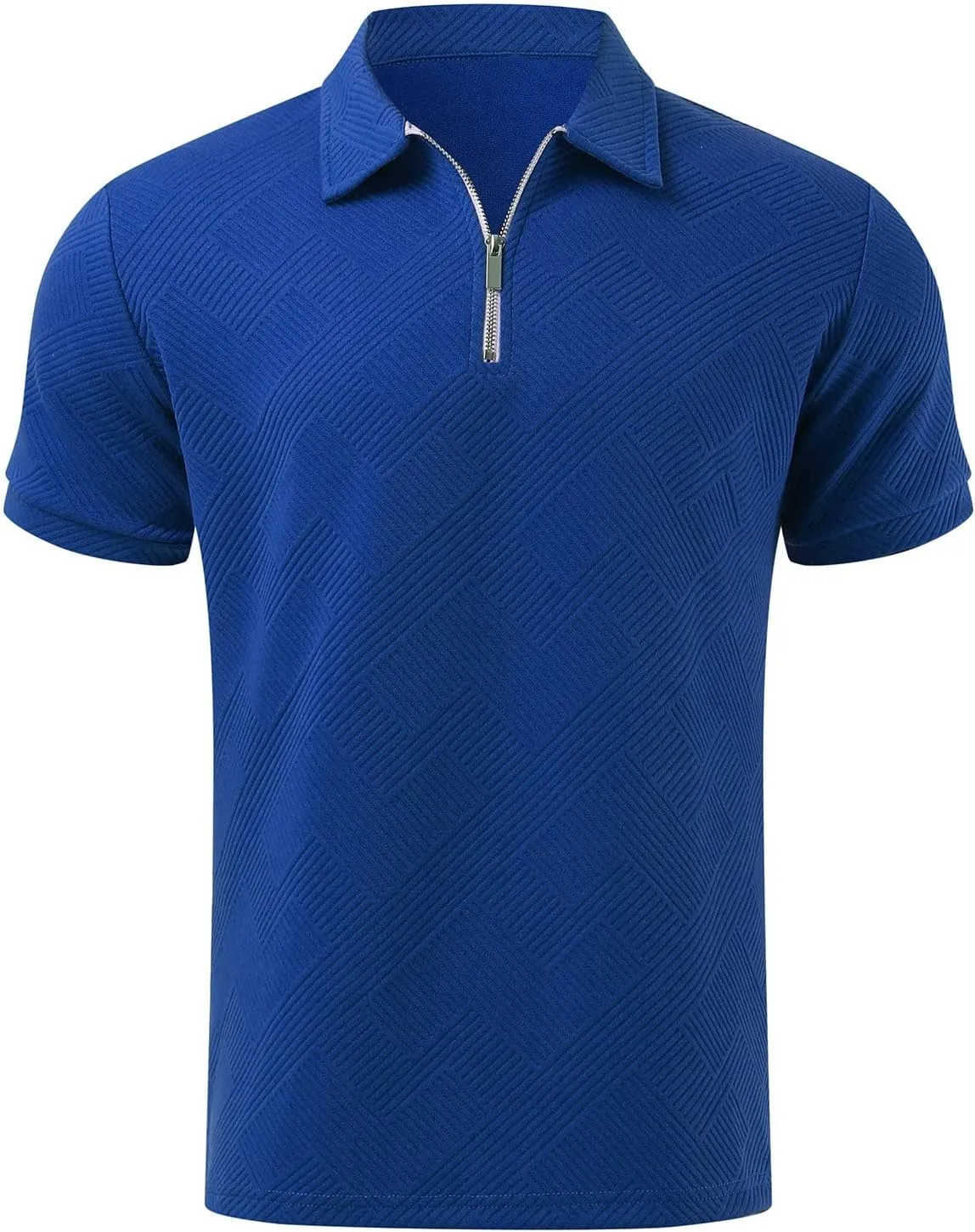 Fxbar Mens Summer Beach 2 Piece Outfits Short Sleeve Casual Polo Shirt & Shorts Set Vacation Essentials Plus Size Outfits