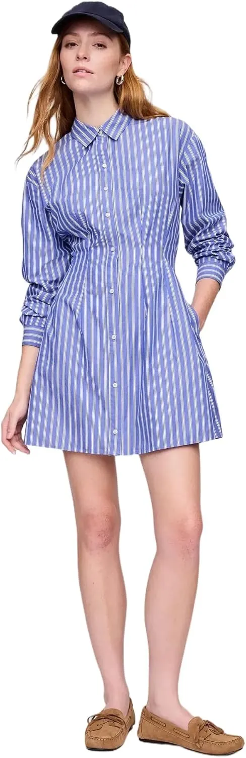 GAP Women's Fit and Flare Mini Shirtdress