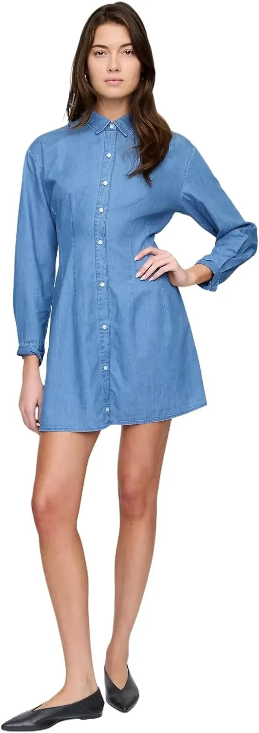 GAP Women's Fit and Flare Mini Shirtdress