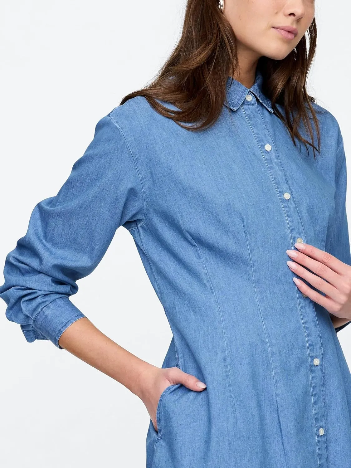 GAP Women's Fit and Flare Mini Shirtdress