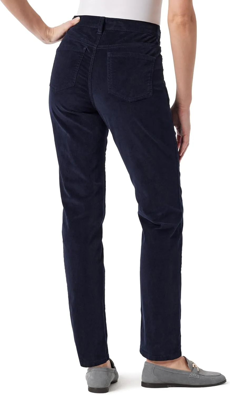 Gloria Vanderbilt Women's Amanda Corduroy High Rise Straight Leg Pant Standard