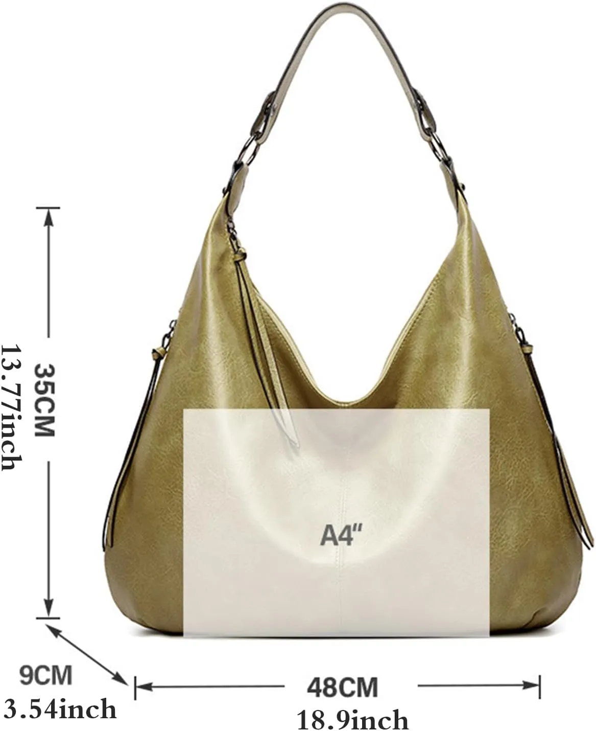 Hobo Bags for Women Slouchy Shoulder Bags Purses Top Handle Handbags Ladies Boho Totes Bags Purses Soft PU Leather