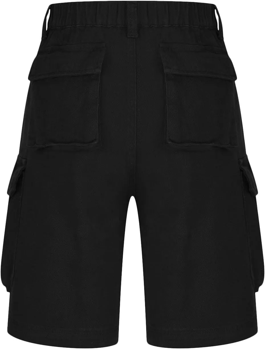 Jean Shorts for Women Trendy Stretchy Jean Shorts High Waisted Baggy Carpenter Jean Shorts Loose Casual Denim Shorts