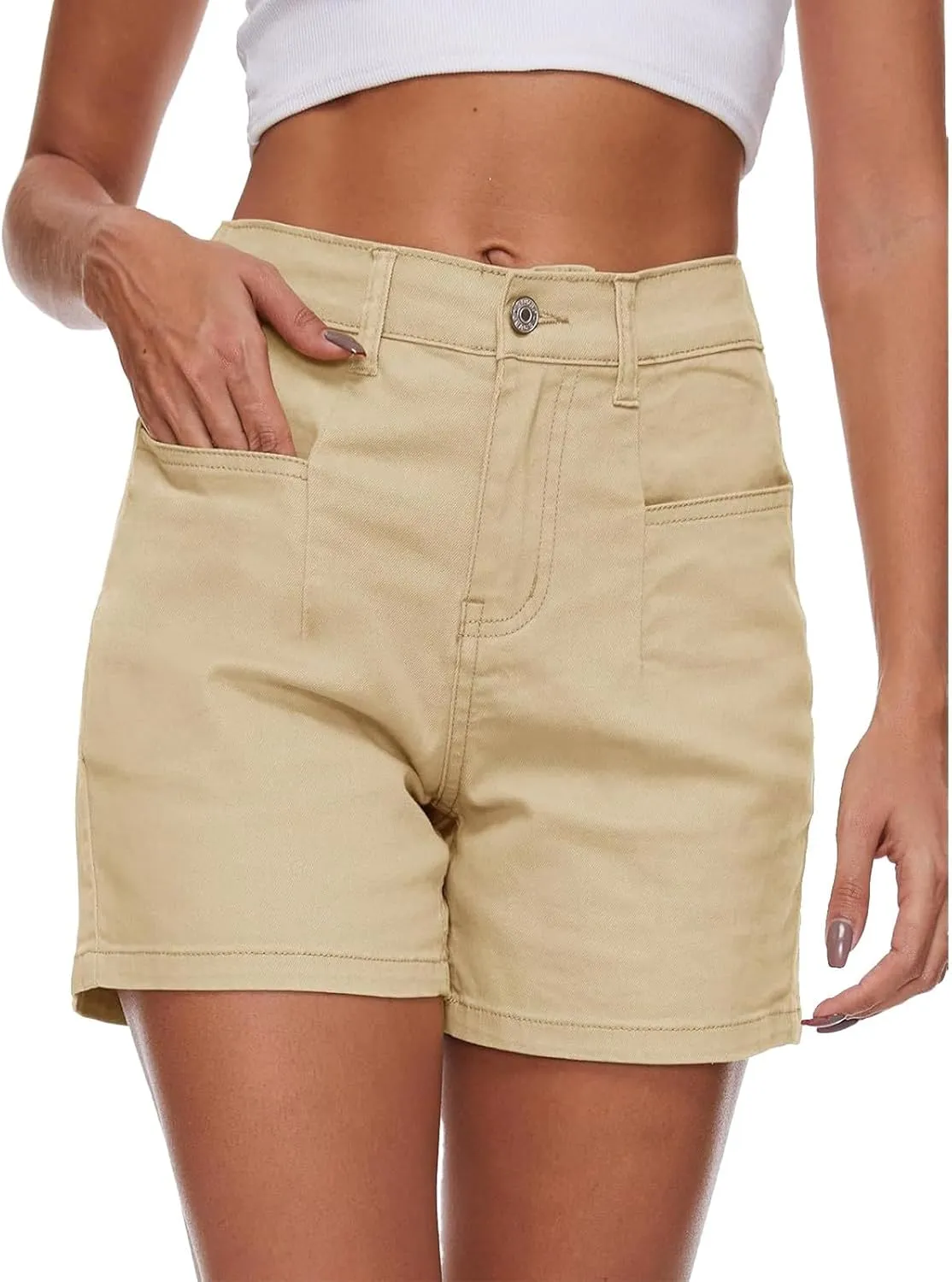 JOFOW Low Rise Jean Shorts Jean Shorts for Women Denim