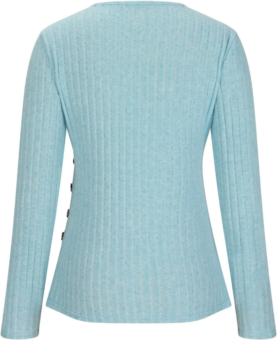 jsaierl Long Sleeve Tops for Women Spring Basic Solid Color T Shirt Slim Fit V Neck Ribbed Tees 2025 Sexy Cute Ruched Tees