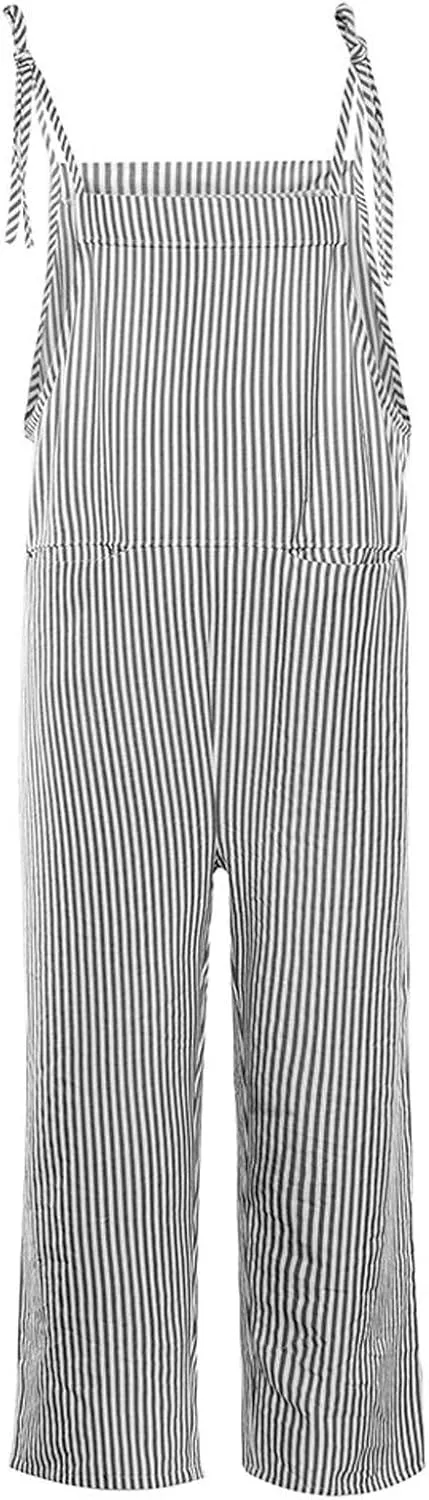 Jumpsuits For Women Bandage Sleeveless Jumpsuit Stripe Bodysuit Playsuit Romper Jumpsuits For Women Jumpsuits For