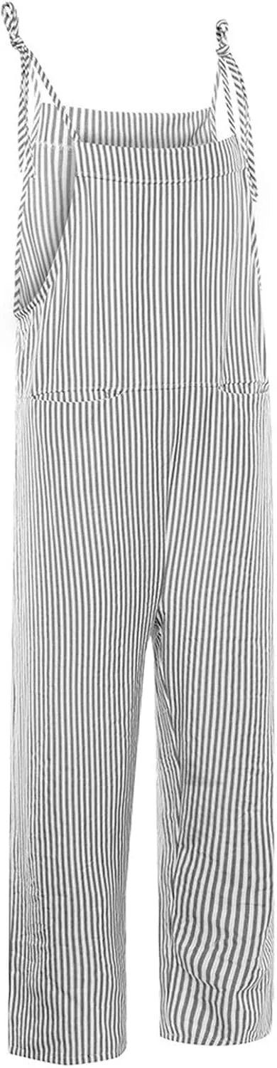 Jumpsuits For Women Bandage Sleeveless Jumpsuit Stripe Bodysuit Playsuit Romper Jumpsuits For Women Jumpsuits For