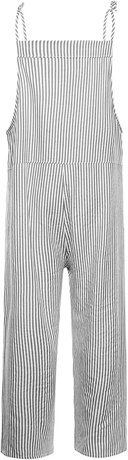 Jumpsuits For Women Bandage Sleeveless Jumpsuit Stripe Bodysuit Playsuit Romper Jumpsuits For Women Jumpsuits For