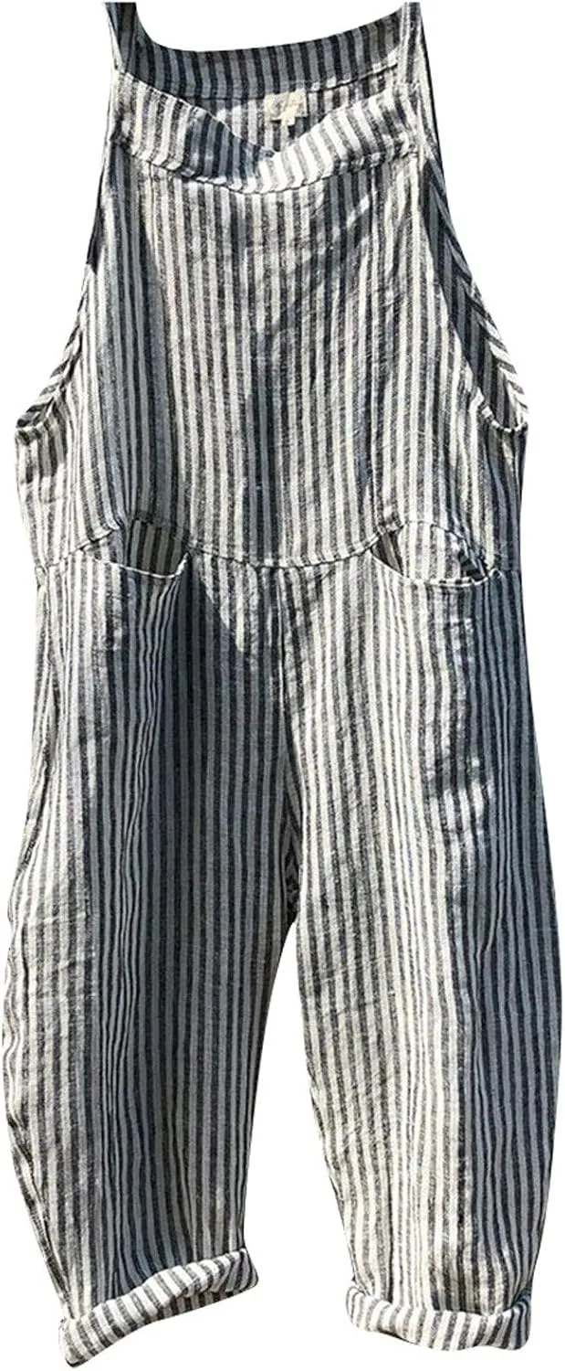 Jumpsuits For Women Bandage Sleeveless Jumpsuit Stripe Bodysuit Playsuit Romper Jumpsuits For Women Jumpsuits For
