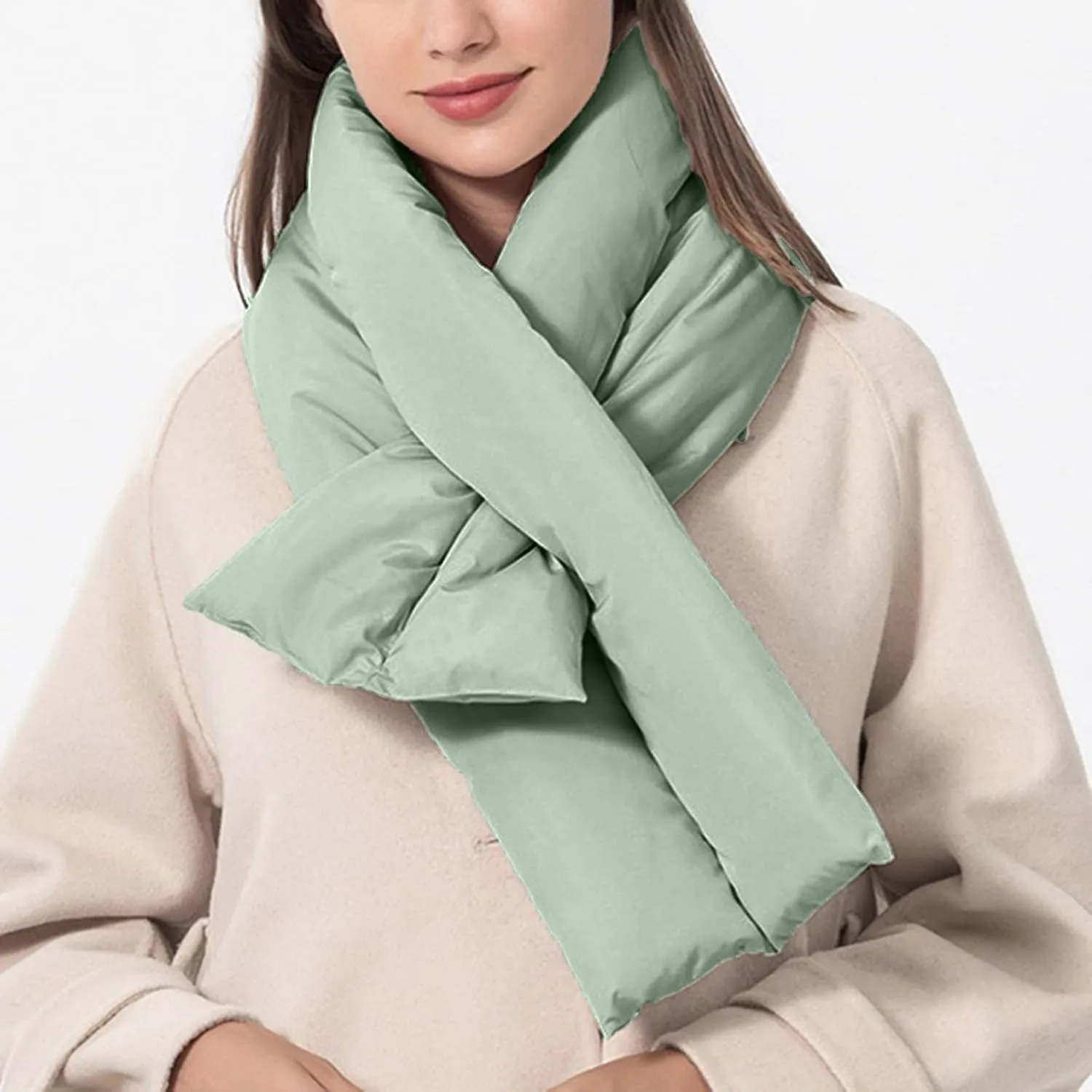 Ladies Winter Scarves Men's And Women's Winter Solid Neck Protection Windproof Warm Cotton Scarves Head Scarf for