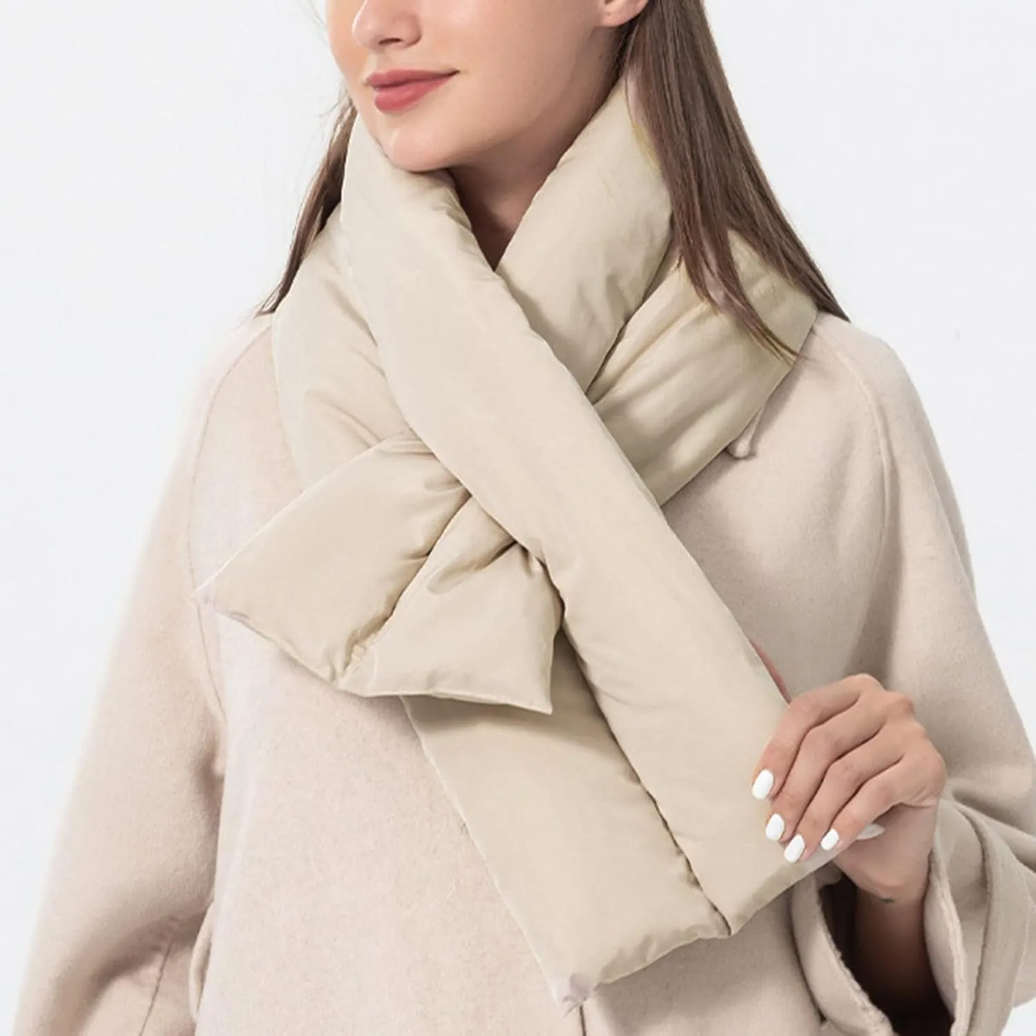 Ladies Winter Scarves Men's And Women's Winter Solid Neck Protection Windproof Warm Cotton Scarves Head Scarf for