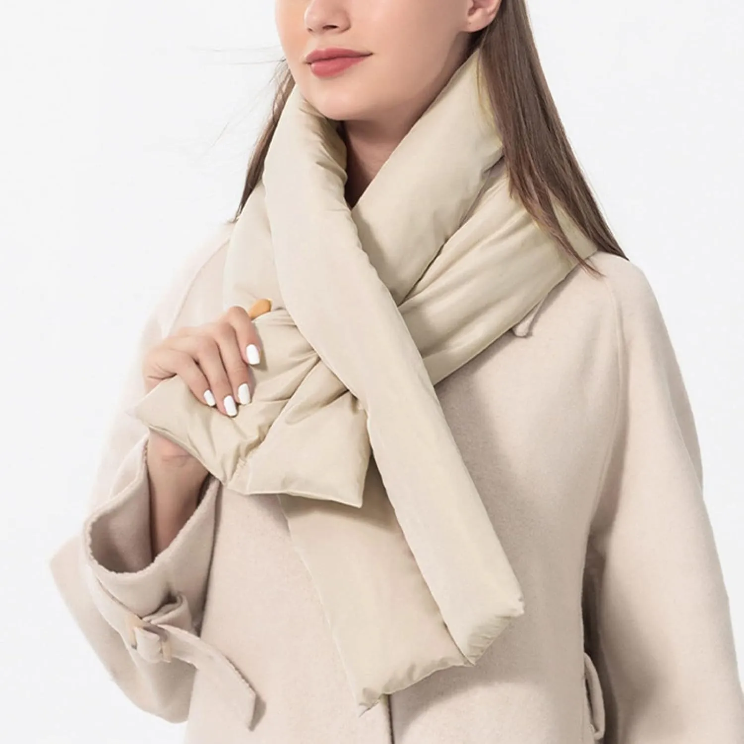 Ladies Winter Scarves Men's And Women's Winter Solid Neck Protection Windproof Warm Cotton Scarves Head Scarf for