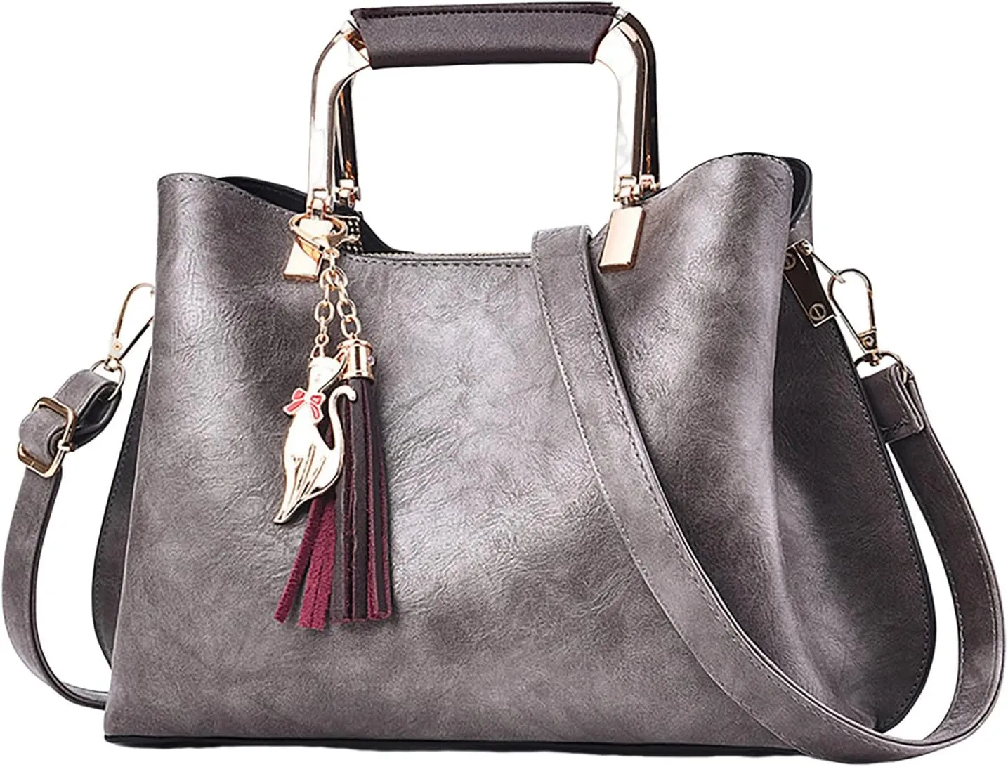 Leather Shoulder Handbag Tote Purses Solid Color Women's Fashion CrossShoulder Handbag