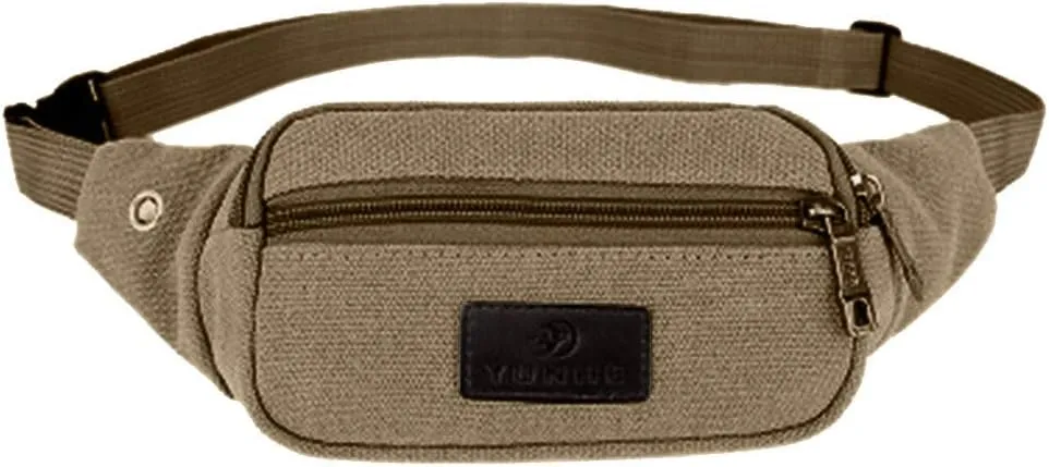 Lightweight Sling Bag for Men Chest Bags Daypack Crossbody for Travel Sport Running Hiking Water Proof Bag(Khaki)