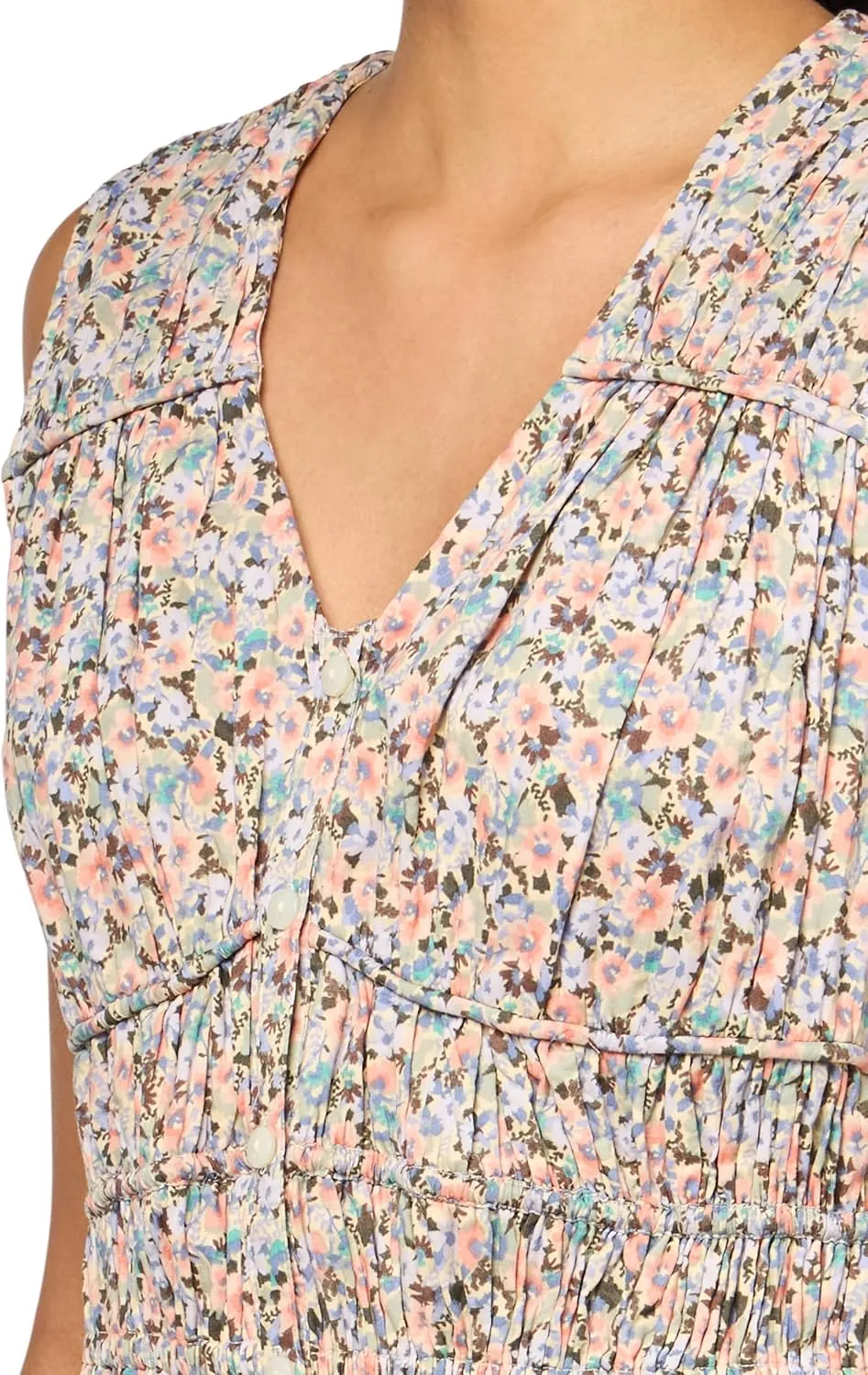 Lucky Brand Women's Broomstick Button Front MINI Dress