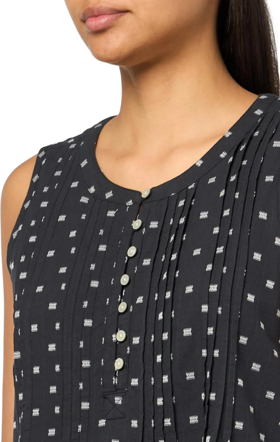 Lucky Brand Women's Textured Pintuck MINI Dress